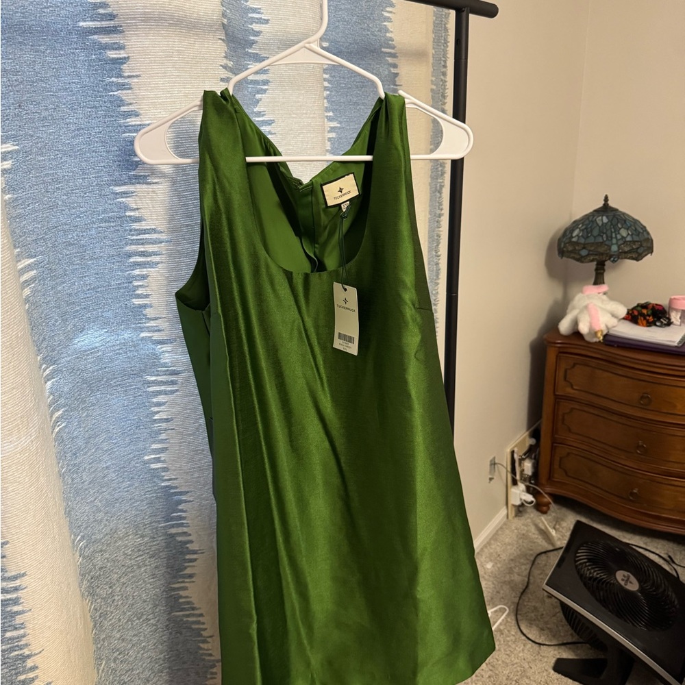 NWT Green Dupioni Mollie Dress